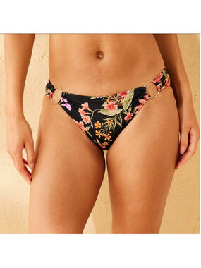 Shade & Shore Tropical Print Bikini Bottom L NWT Floral Botanical